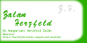 zalan herzfeld business card